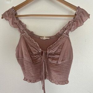 LA Hearts by PacSun Women's Pink Crop-top